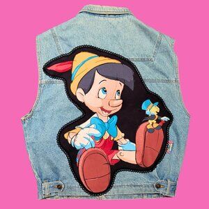 Walt Disney's Pinocchio Denim Jacket/Vest Size L for Men